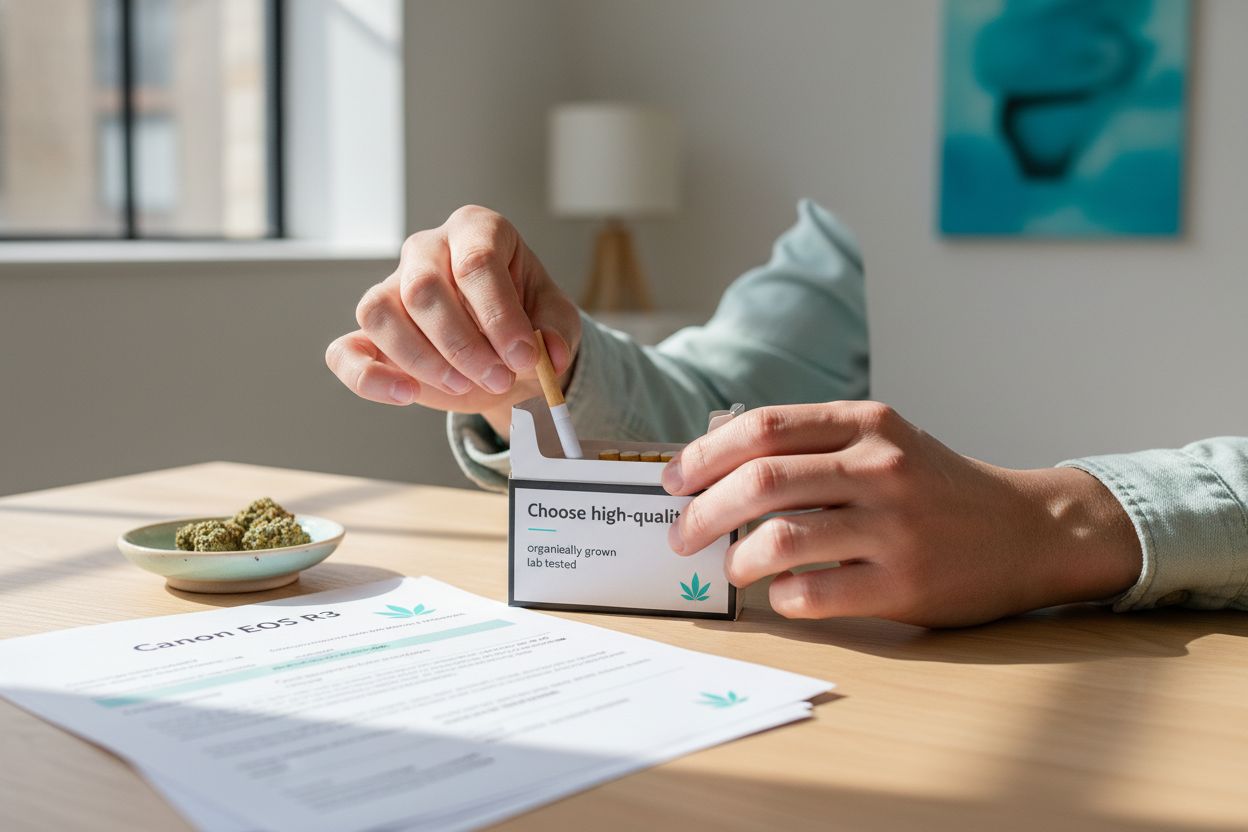 high-quality CBD cigarette demonstration