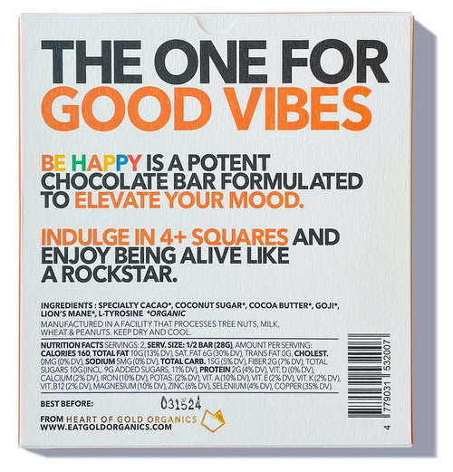 Be Happy chocolate bar, additional view