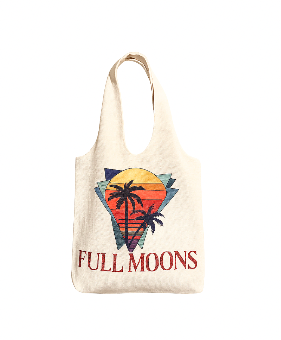 The Moon Tote — Natural Canvas Miami Edition | Full Moons Club